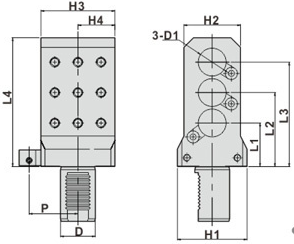 Держатель расточных резцов T1-40-3x32x120
