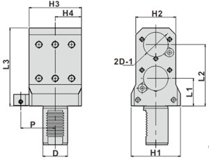 Держатель расточных резцов T1-30-2xB25-137