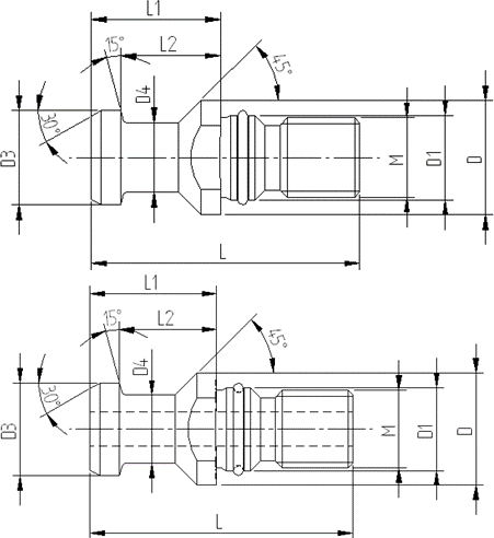 Штревель CODOLI ISO40 DIN 69872NON FOR.
