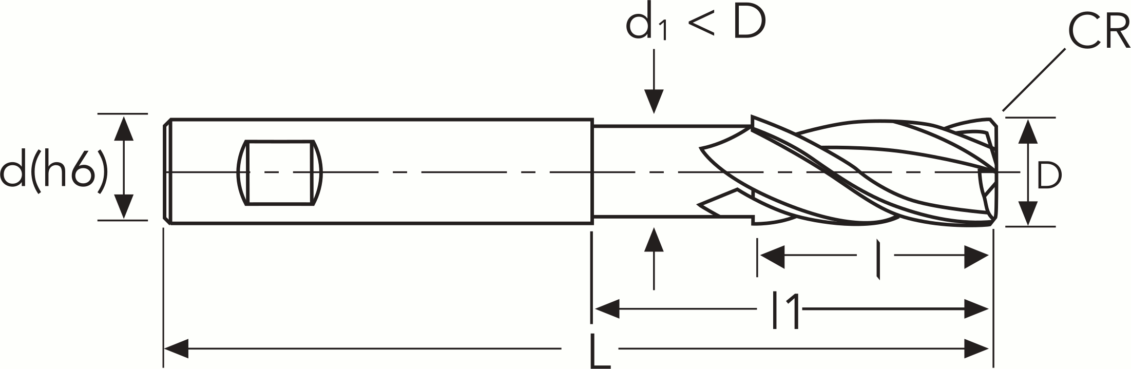 Фреза HF443 MM12 (36) R0.5 CR 4F W PV300 OSW