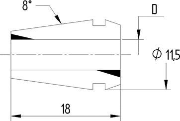 Цанга PINZA ER 11 Ø = 3,5