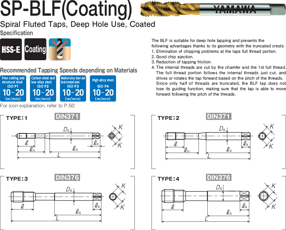Метчик SP-BLF Coating  376  ISO2  M20X2.5