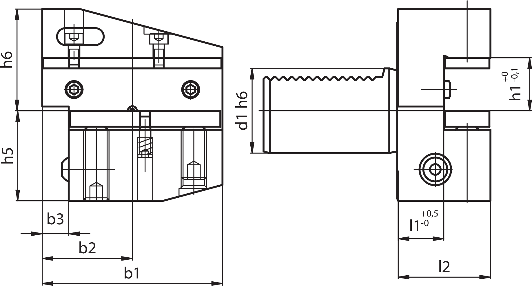 Резцедержатель RADIALE FORMA B4-25X16X40