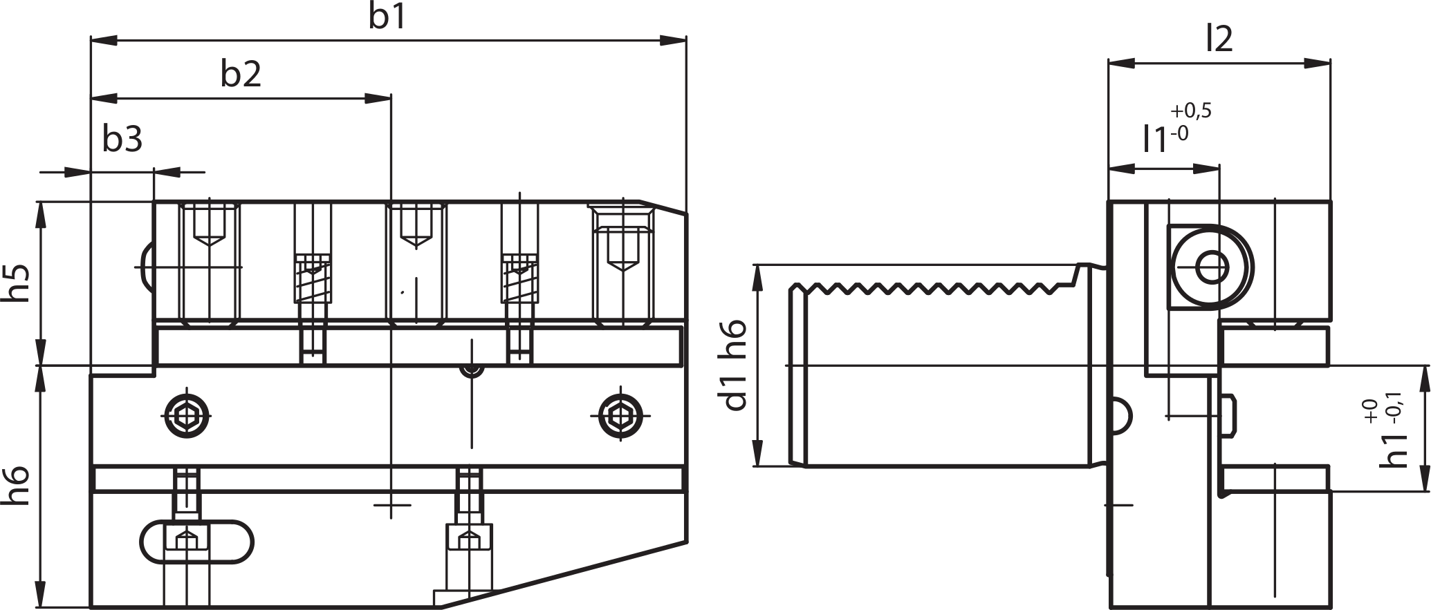 Резцедержатель RADIALE LUNGO B6-16X12X34