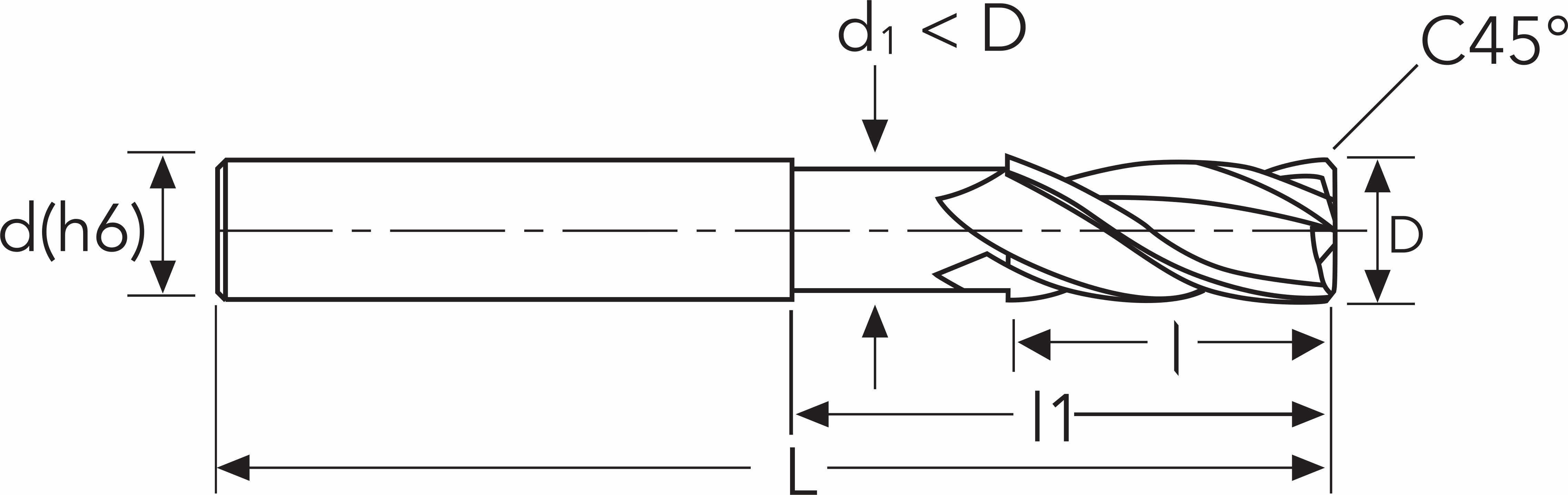Фреза HF440 MM 8 (26) C45 4F PV300 OSAWA