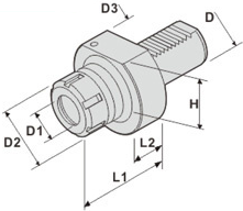 Патрон цанговый E4-40-ER40