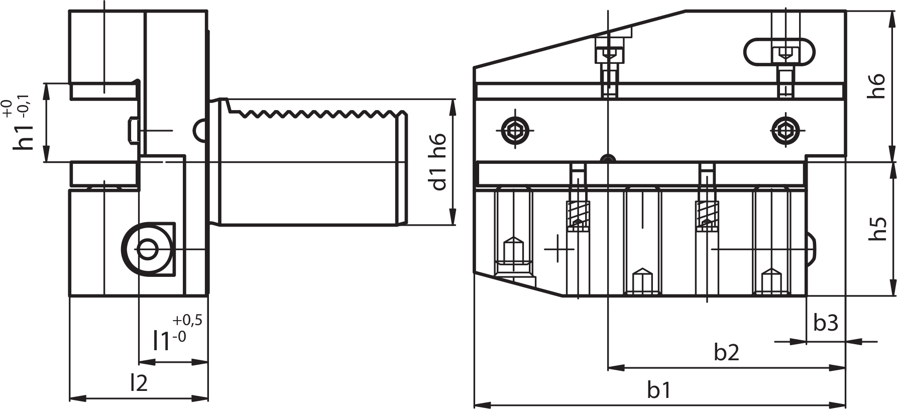 Резцедержатель RADIALE LUNGO B7-30X20X40