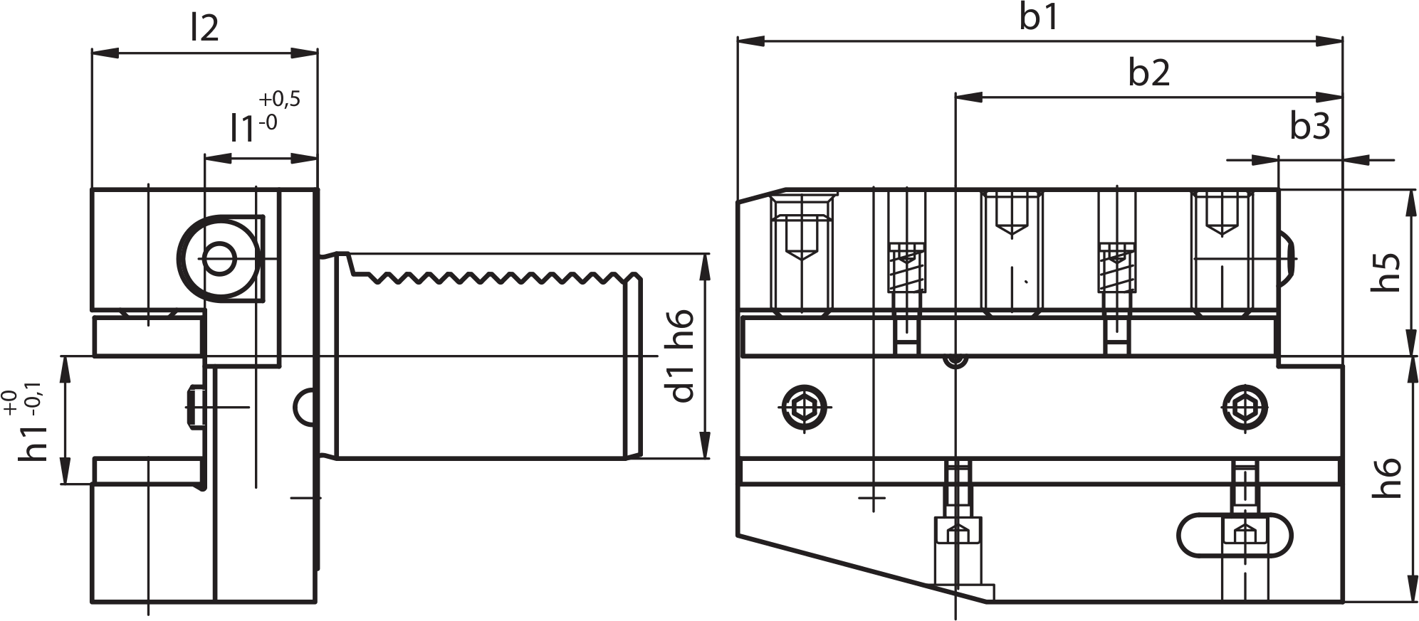 Резцедержатель RADIALE LUNGO B5-16X12X34