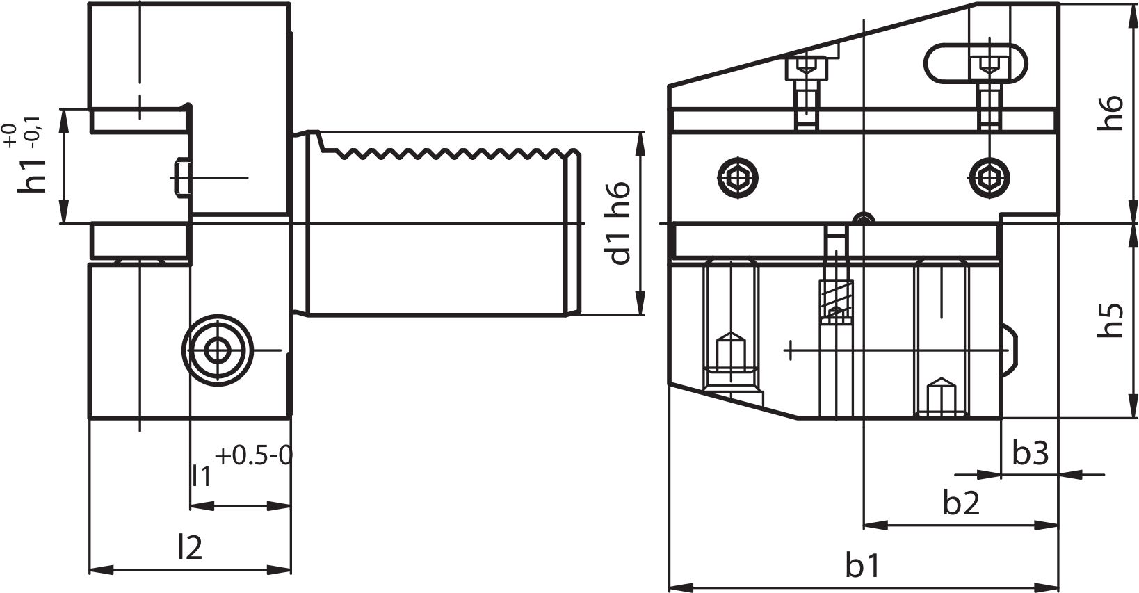 Резцедержатель RADIALE FORMA B3-30X20X60