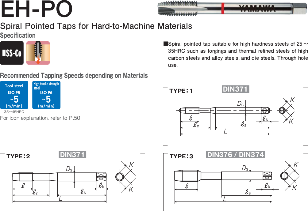 Метчик EH-PO  376  ISO2X  M24X3